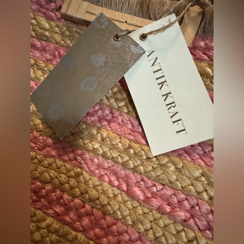 NWT Antik Kraft Jute tote - Picture 4 of 12
